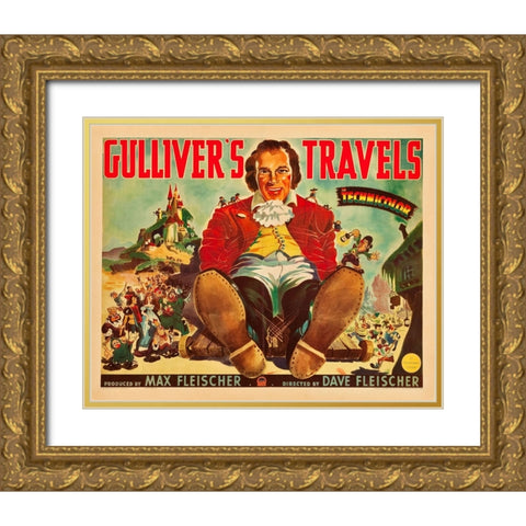 Gullivers Travels-1939 Gold Ornate Wood Framed Art Print with Double Matting by Vintage Hollywood Archive