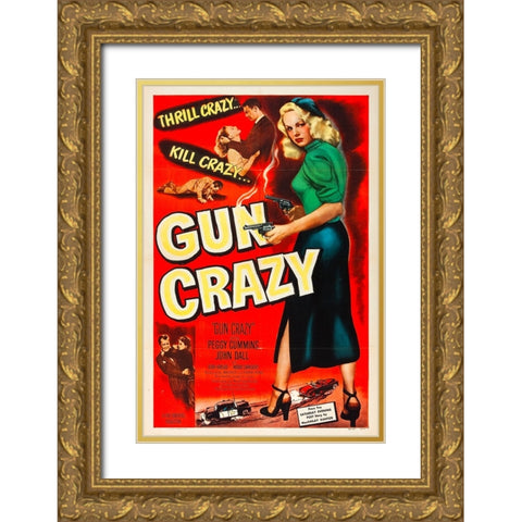 Gun Crazy-1950 Gold Ornate Wood Framed Art Print with Double Matting by Vintage Hollywood Archive