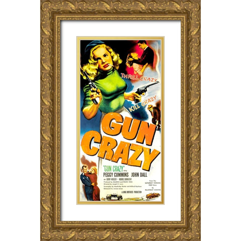 Gun Crazy-1950 Gold Ornate Wood Framed Art Print with Double Matting by Vintage Hollywood Archive