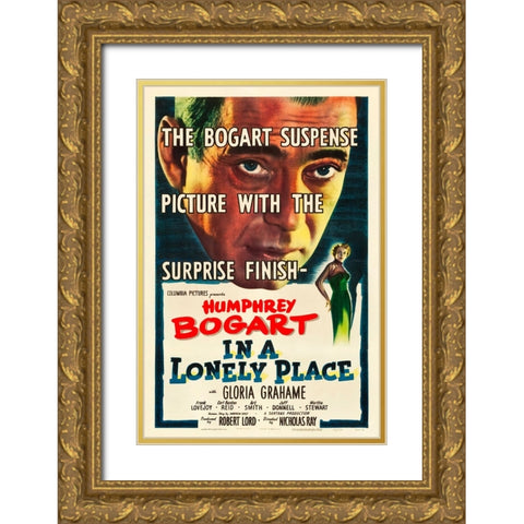 In a Lonely Place-1950 Gold Ornate Wood Framed Art Print with Double Matting by Vintage Hollywood Archive