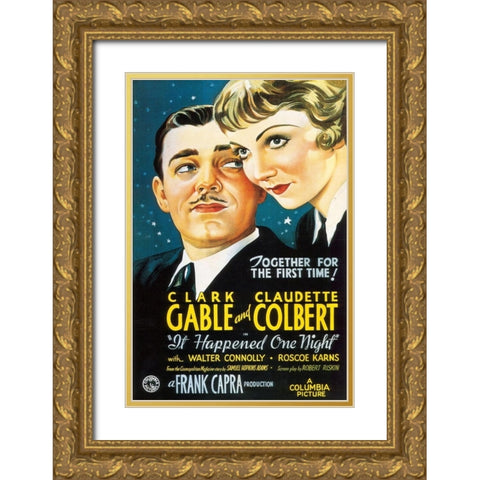 It Happened One Night Gold Ornate Wood Framed Art Print with Double Matting by Vintage Hollywood Archive