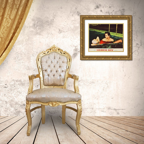 Jailhouse Rock-1957 Gold Ornate Wood Framed Art Print with Double Matting by Vintage Hollywood Archive