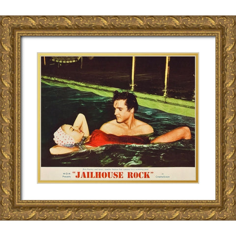Jailhouse Rock-1957 Gold Ornate Wood Framed Art Print with Double Matting by Vintage Hollywood Archive