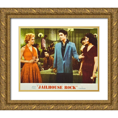 Jailhouse Rock-1957 Gold Ornate Wood Framed Art Print with Double Matting by Vintage Hollywood Archive