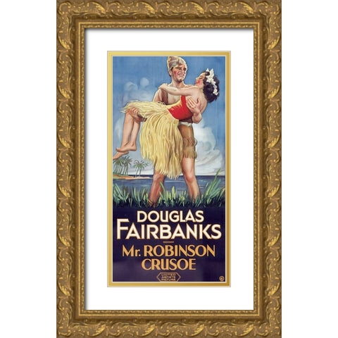 Mr Robinson Crusoe-1932 Gold Ornate Wood Framed Art Print with Double Matting by Vintage Hollywood Archive