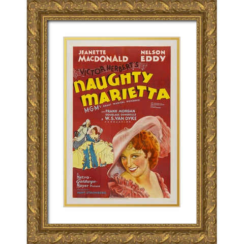 Naughty Marietta-1944 Gold Ornate Wood Framed Art Print with Double Matting by Vintage Hollywood Archive