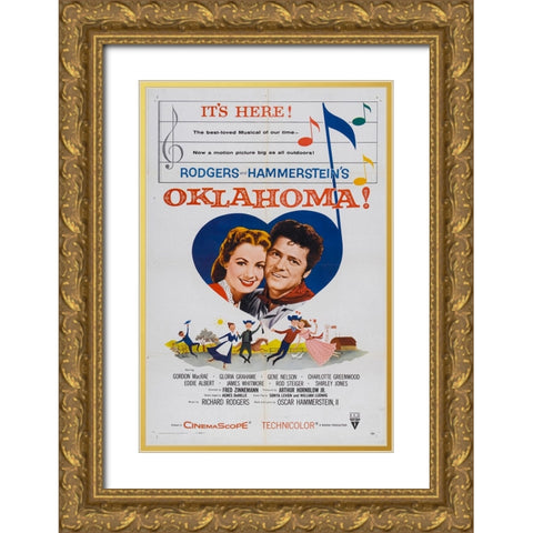 Oklahoma!-1956 Gold Ornate Wood Framed Art Print with Double Matting by Vintage Hollywood Archive