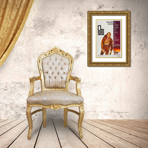 One-Eyed Jacks-1959 Gold Ornate Wood Framed Art Print with Double Matting by Vintage Hollywood Archive
