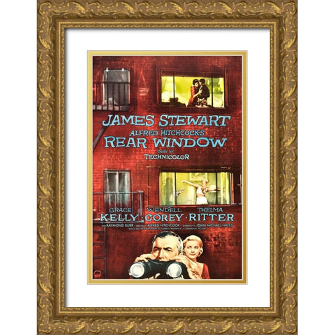 Rear Window-1954 Gold Ornate Wood Framed Art Print with Double Matting by Vintage Hollywood Archive