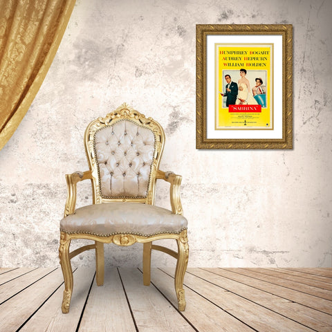 Sabrina-1954 Gold Ornate Wood Framed Art Print with Double Matting by Vintage Hollywood Archive