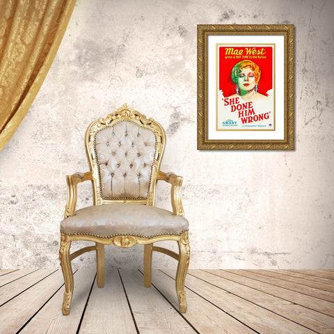 She Done Him Wrong-1933 Gold Ornate Wood Framed Art Print with Double Matting by Vintage Hollywood Archive