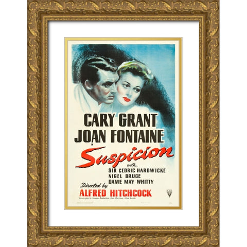 Suspicion-1941 Gold Ornate Wood Framed Art Print with Double Matting by Vintage Hollywood Archive
