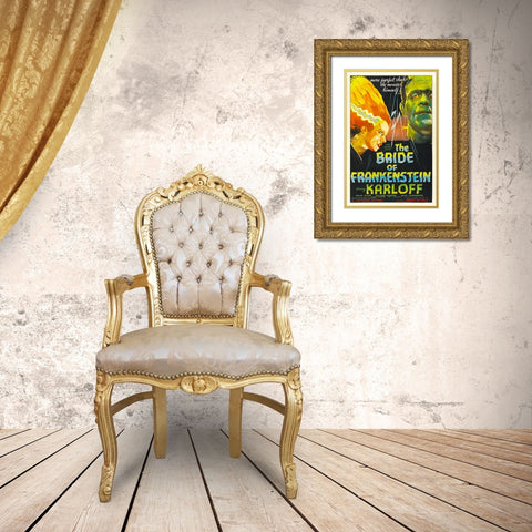 The Bride of Frankenstein-1935 Gold Ornate Wood Framed Art Print with Double Matting by Vintage Hollywood Archive