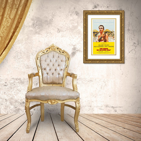 The Bridge on the River Kwai-1958 Gold Ornate Wood Framed Art Print with Double Matting by Vintage Hollywood Archive