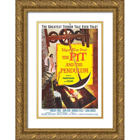 The Pit and the Pendulum-1961 Gold Ornate Wood Framed Art Print with Double Matting by Vintage Hollywood Archive