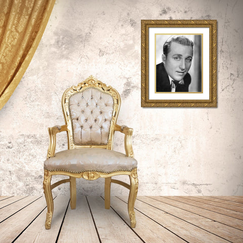 Bing Crosby-1930 Gold Ornate Wood Framed Art Print with Double Matting by Vintage Music Archive