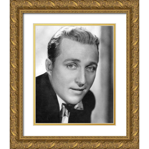 Bing Crosby-1930 Gold Ornate Wood Framed Art Print with Double Matting by Vintage Music Archive