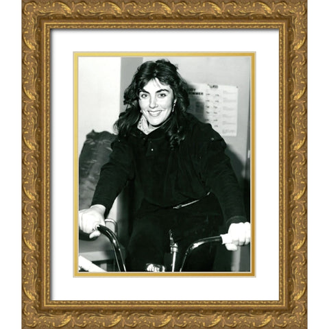 Laura Branigan Gold Ornate Wood Framed Art Print with Double Matting by Vintage Music Archive