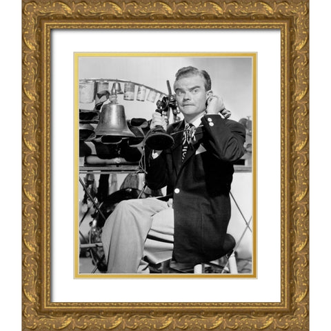 Spike Jones-1948 Gold Ornate Wood Framed Art Print with Double Matting by Vintage Music Archive