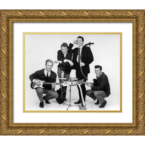 The Esquires Gold Ornate Wood Framed Art Print with Double Matting by Vintage Music Archive