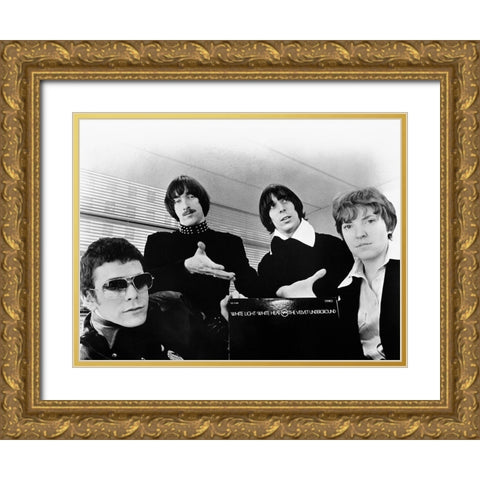 Velvet Underground Gold Ornate Wood Framed Art Print with Double Matting by Vintage Music Archive
