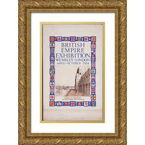 British Empire Exhibition-1924-Wembley Gold Ornate Wood Framed Art Print with Double Matting by Worlds Fair Posters