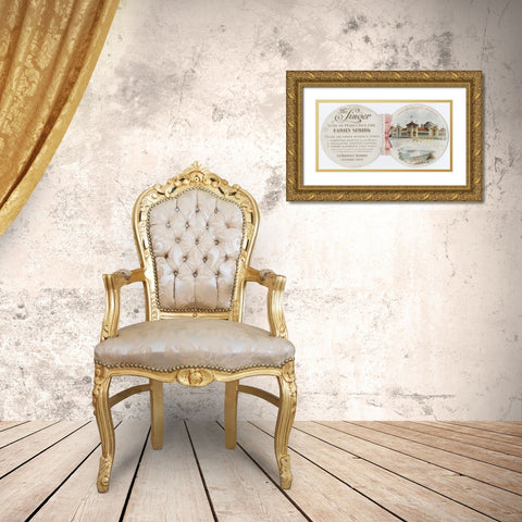 Singer ad 2 Gold Ornate Wood Framed Art Print with Double Matting by Worlds Fair Posters