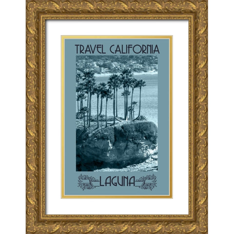 Vintage Style Travel Poster Gold Ornate Wood Framed Art Print with Double Matting by Vintage Travel Posters