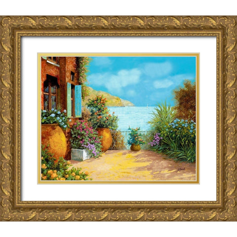 Otri sulla Terrazza Gold Ornate Wood Framed Art Print with Double Matting by Borelli, Guido