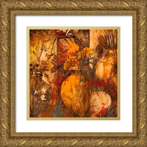 Orci Ocra Gold Ornate Wood Framed Art Print with Double Matting by Borelli, Guido