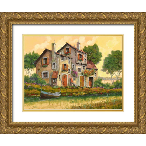 Giallogiallo Gold Ornate Wood Framed Art Print with Double Matting by Borelli, Guido