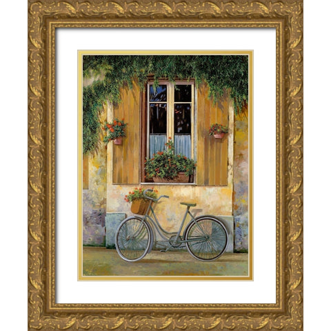 la bici Gold Ornate Wood Framed Art Print with Double Matting by Borelli, Guido