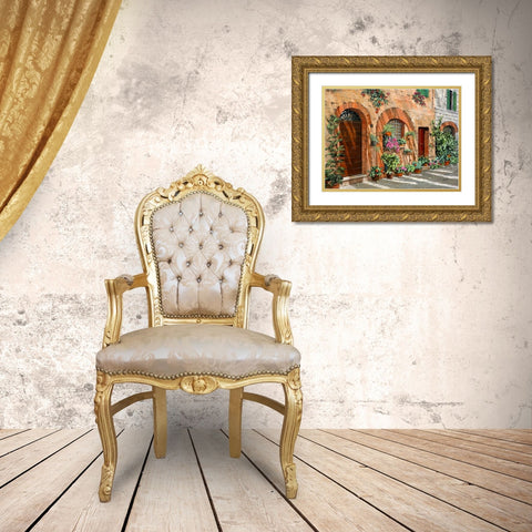 Viaggio in Toscana Gold Ornate Wood Framed Art Print with Double Matting by Borelli, Guido