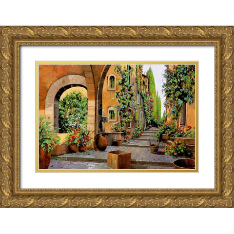 Arco e Arcata Gold Ornate Wood Framed Art Print with Double Matting by Borelli, Guido