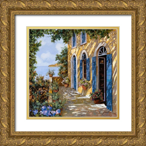 Le Porte Blu Gold Ornate Wood Framed Art Print with Double Matting by Borelli, Guido