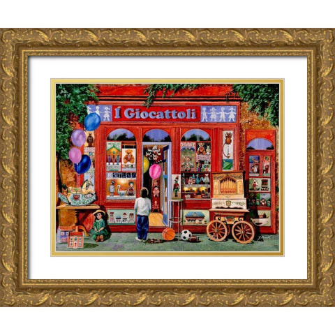 The Toy Shoppe Gold Ornate Wood Framed Art Print with Double Matting by Borelli, Guido