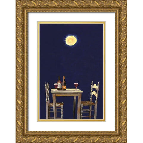 Le Ombre Della Luna Gold Ornate Wood Framed Art Print with Double Matting by Borelli, Guido
