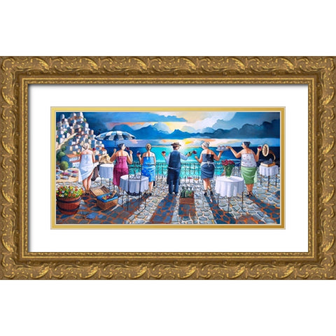 After the Shift Gold Ornate Wood Framed Art Print with Double Matting by West, Ronald