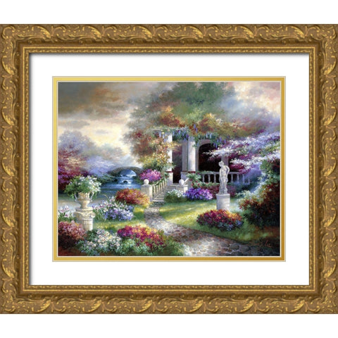 Enter The Light Gold Ornate Wood Framed Art Print with Double Matting by Lee, James