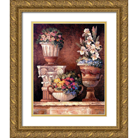 Victorian Blossoms II Gold Ornate Wood Framed Art Print with Double Matting by Lee, James