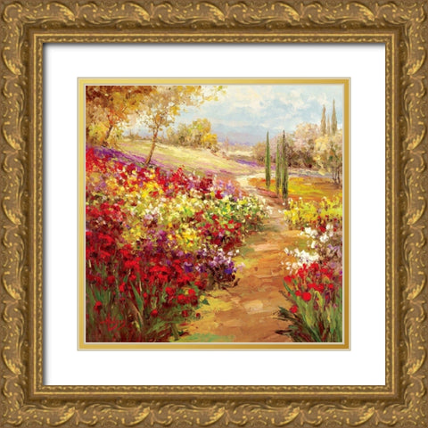 Trainee de Fleur Gold Ornate Wood Framed Art Print with Double Matting by Hulsey