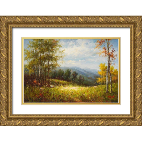 Apra il Vicolo Gold Ornate Wood Framed Art Print with Double Matting by Hulsey
