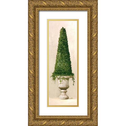Florentine Topiary II Gold Ornate Wood Framed Art Print with Double Matting by Welby
