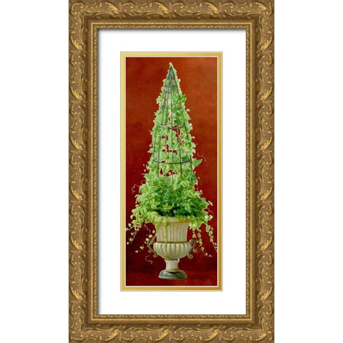 Ivy Topiary II Gold Ornate Wood Framed Art Print with Double Matting by Welby