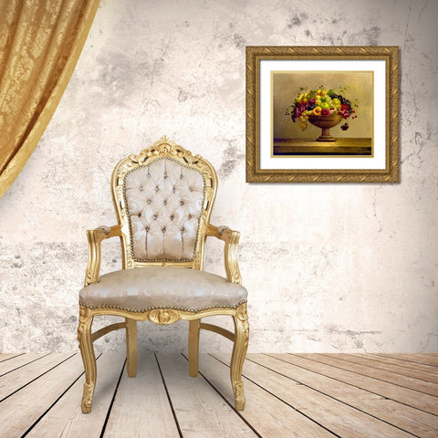 Fruit Bowl I Gold Ornate Wood Framed Art Print with Double Matting by Welby