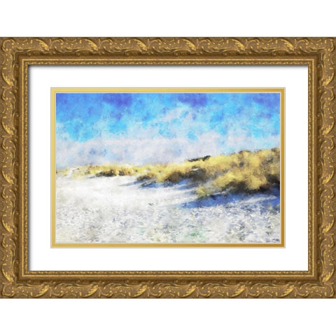 Coastal Series #20 Gold Ornate Wood Framed Art Print with Double Matting by Curinga, Kim