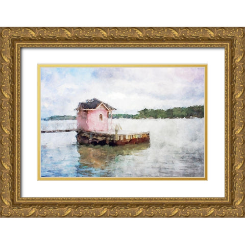 Lodge Series #10 Gold Ornate Wood Framed Art Print with Double Matting by Curinga, Kim