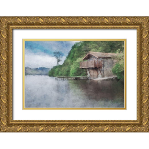 Lodge Series #29 Gold Ornate Wood Framed Art Print with Double Matting by Curinga, Kim