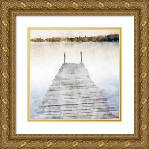 Piers Series #13 Gold Ornate Wood Framed Art Print with Double Matting by Curinga, Kim