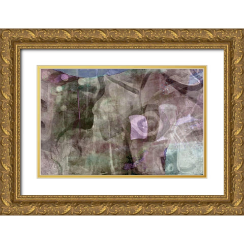 Columbian Coffee-muted Gold Ornate Wood Framed Art Print with Double Matting by Naskrent, Delores